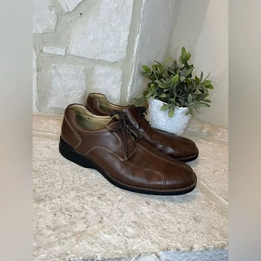 Johnston & Murphy Shuler Bicycle dark brown Oxfords sz 11.5